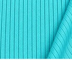 Amostra do tecido Canelado na cor Azul Tiffany